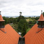Även från taket är det vackert med Lake Rotorua i fonden